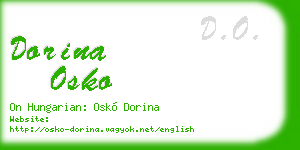 dorina osko business card